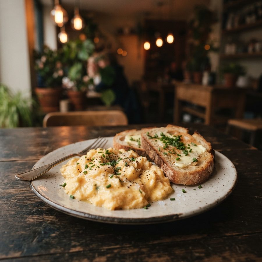 Roerei met toast